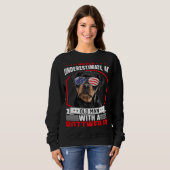 Sweatshirt Grandpa Father Dog  Never Underestimate Old man Ro (Devant entier)