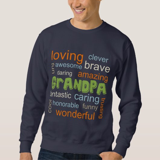 Sweatshirt GRANDPA inspiré WORD Cloud Tee (Devant)