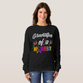 Sweatshirt Grandpa Of A Warrior Autistic Grandchild Autism Gr (Devant entier)