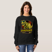 Sweatshirt Grandpasaurus Rex 2 Enfants Coucher De Soleil Pour (Devant entier)