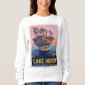 Sweatshirt Grands Lacs | Lac Huron (Devant)