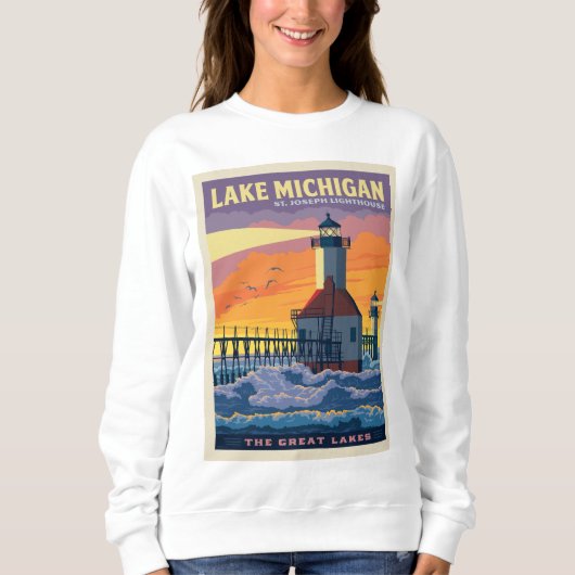 Sweatshirt Grands Lacs | Lac Michigan (Devant)