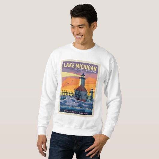Sweatshirt Grands Lacs | Lac Michigan (Devant entier)
