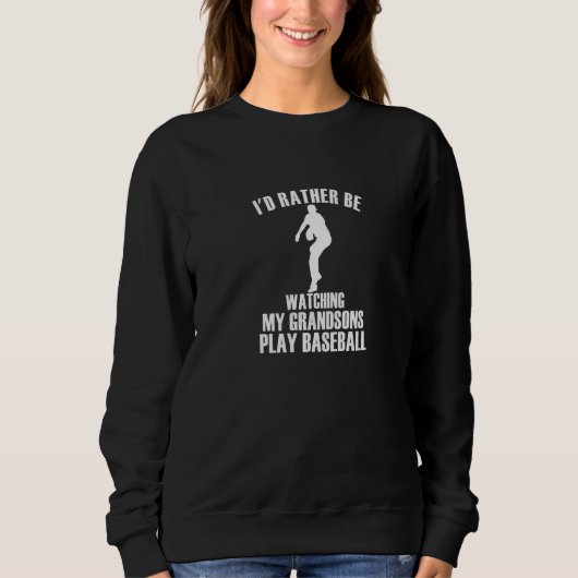 Sweatshirt Grands-parents préfèrent regarder mes petits-fils (Devant)