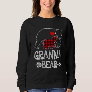 Sweatshirt Granma Bear Buffalo Plaid Christmas Family Pajama