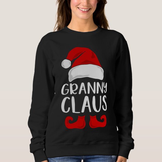 Sweatshirt Granny/Grand-mère Claus/Noël (Devant)