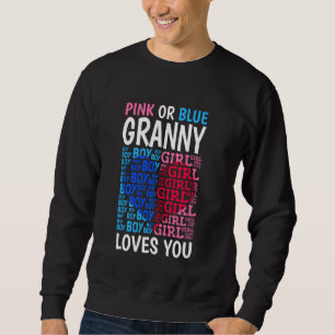 Sweatshirt Granny Rose Ou Bleu Vous Aime Genre Révéler Bébé S