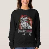 Sweatshirt Grannysaurus Rex Dinosaur Leopard Rainbow Saurus (Devant)