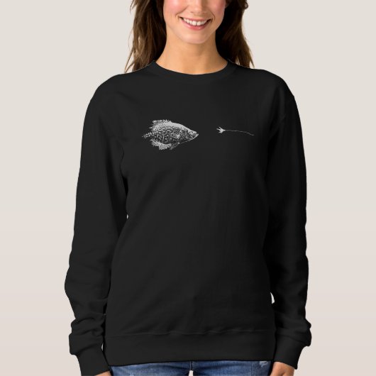Sweatshirt Graphic Fly Fishing Hook Line Fish Crappies 1 (Devant)