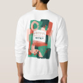Sweatshirt Graphique abstrait moderne rouge, rose + vert joye (Dos)