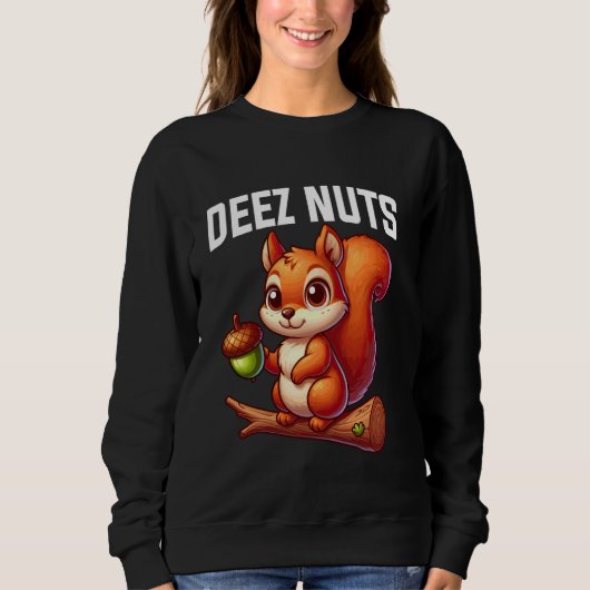Sweatshirt Graphique Amoureux des animaux de Deez Nuts Squirr (Devant)