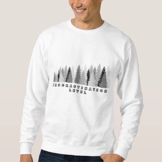 Sweatshirt Graphique d'arbre de niveau de procrastination amu (Devant)