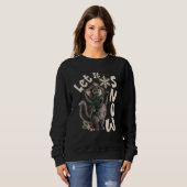 Sweatshirt Graphique de chat sous la neige (Devant entier)