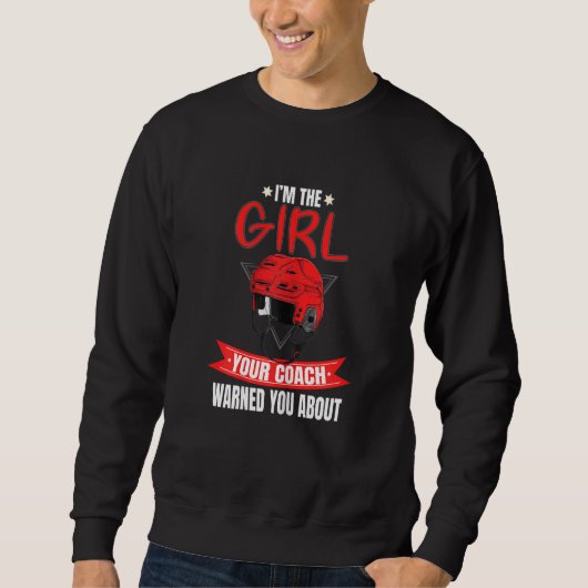 Sweatshirt Graphique De Hockey Drôle Pour Femmes Et Filles Ho (Devant)