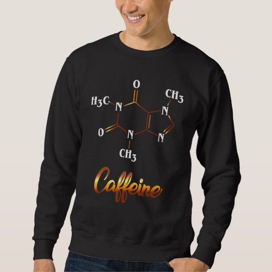 Sweatshirt Graphique de la caféine moléculaire (Devant)