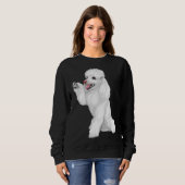 Sweatshirt Graphique de la face du chien de caniche mignon (Devant entier)