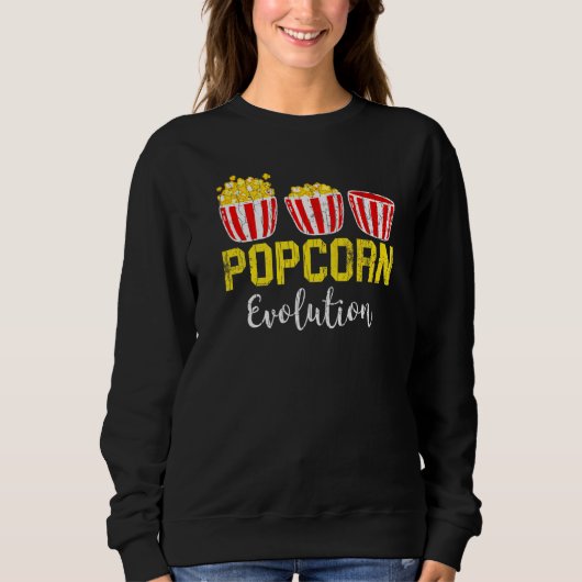 Sweatshirt Graphique de l'évolution du maïs pop (Devant)