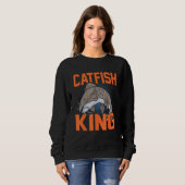Sweatshirt Graphique de pêche de Catfish King (Devant entier)