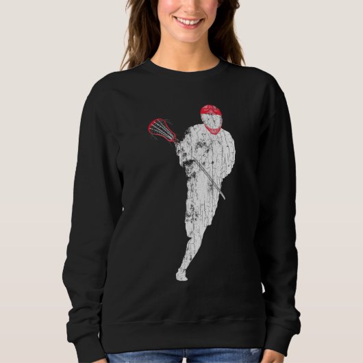 Sweatshirt Graphique d'entraîneur de Lacrosse (Devant)