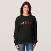 Sweatshirt Graphique d'évolution Caving Spéléologie Pot (Devant entier)