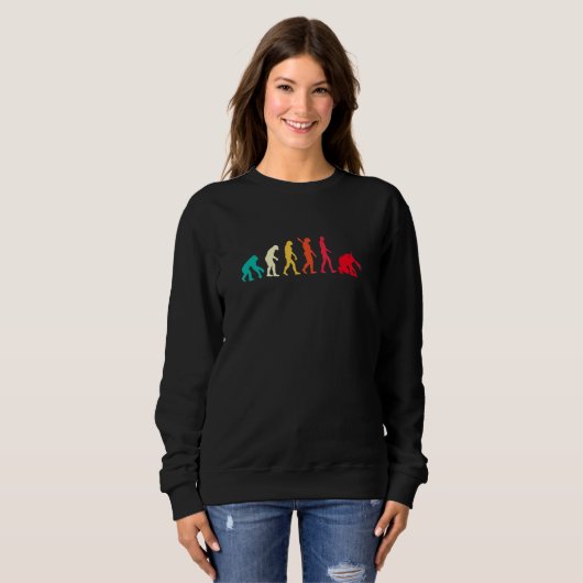 Sweatshirt Graphique d'évolution Caving Spéléologie Pot (Devant entier)