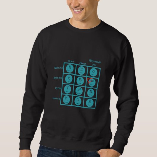 Sweatshirt Graphique d'interaction zodiaque Aquarius Edition (Devant)