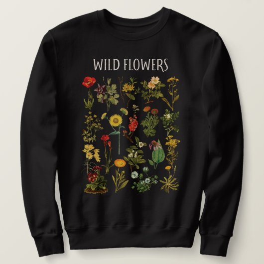 Sweatshirt Graphique Fleur Sauvage Vintage  (Design devant)