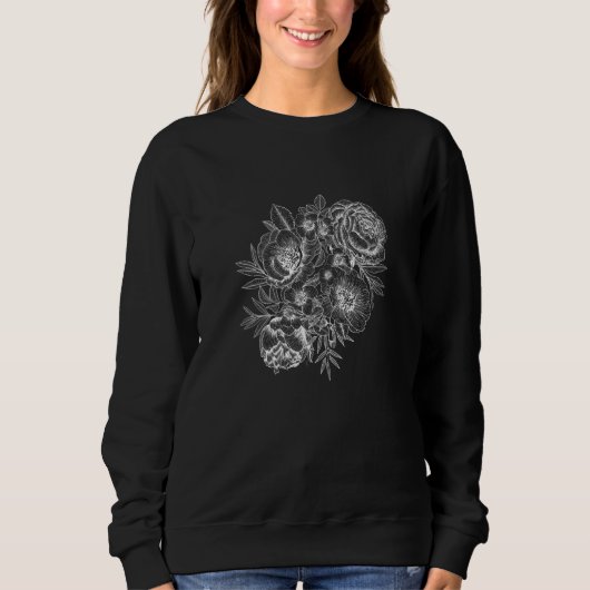 Sweatshirt Graphique floral Décontracté (Devant)
