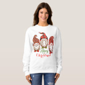 Sweatshirt Graphique Gnomes de Noël, Père Noël Aide à l'impre (Devant entier)