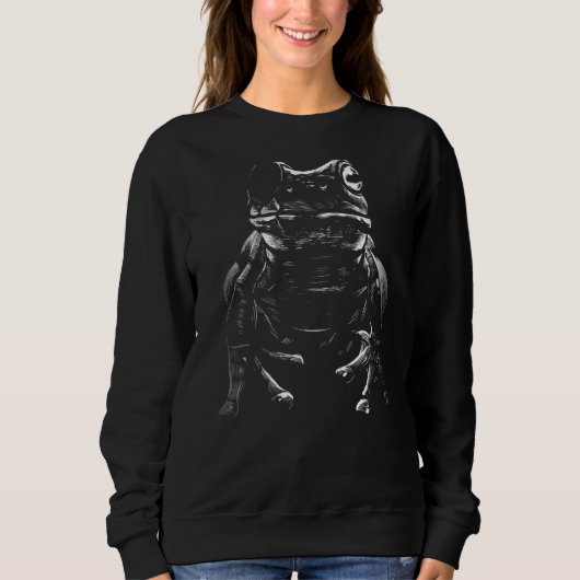 Sweatshirt Graphique Grunge animal Déplaisant grenouille (Devant)