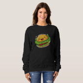 Sweatshirt graphique Happy Kawaii Burger (Devant entier)