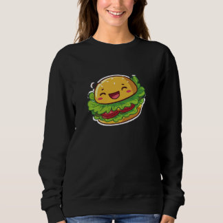 Sweatshirt graphique Happy Kawaii Burger