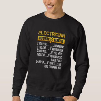 Sweatshirt Graphique Horaire Électricien Ouvrier Électrique H
