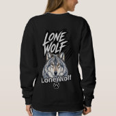 Sweatshirt graphique Loup Solitaire (Dos)