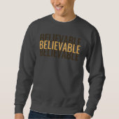 Sweatshirt Graphique Minimaliste Triplement Crédible (Devant)