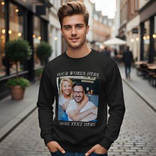 Sweatshirt Graphique photo personnalisée et texte