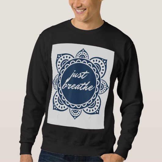 Sweatshirt Graphique Respirer Simplement (Devant)
