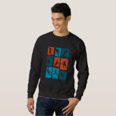 Sweatshirt Graphique Rétro Grimpeur De Bloc D'escalade Roc Gr (Devant entier)