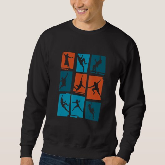 Sweatshirt Graphique Rétro Grimpeur De Bloc D'escalade Roc Gr (Devant)