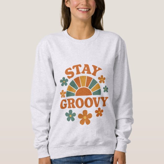Sweatshirt Graphique Rétro Sunshine Stay Groovy (Devant)