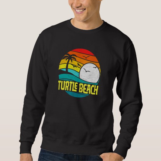 Sweatshirt Graphique rétro Turtle Beach Sun Surf 80s (Devant)
