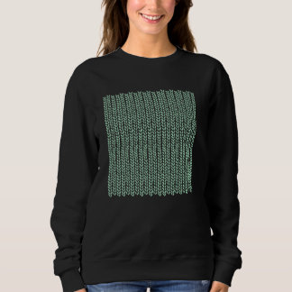 Sweatshirt Graphique vert menthe ondulé en tricot Emeline de