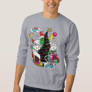 Sweatshirt Graphisme coloré de Noël de Grinch