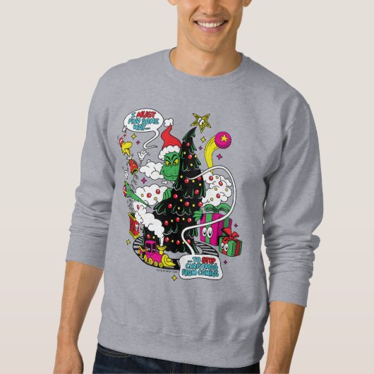 Sweatshirt Graphisme coloré de Noël de Grinch (Devant)
