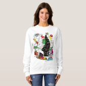 Sweatshirt Graphisme de Noël coloré de Grinch (Devant entier)