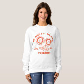 Sweatshirt Graphisme Fleur Joyeux Retro (Devant entier)