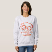 Sweatshirt Graphisme Fleur Joyeux Retro (Devant entier)