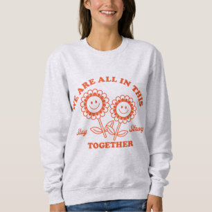 Sweatshirt Graphisme Fleur Joyeux Retro