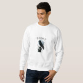 Sweatshirt Graphisme Halloween crâne de corbeau corneille got (Devant entier)