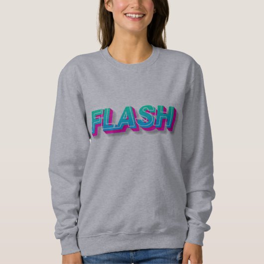 Sweatshirt Graphisme Pop Art Texte Éclair Néon (Devant)